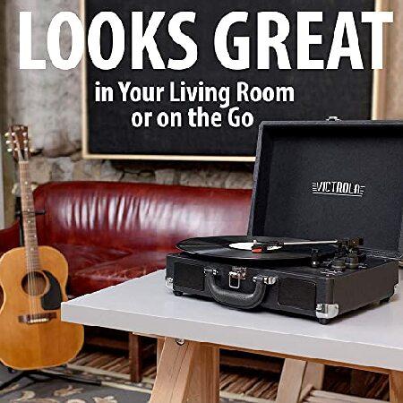 Victrola Vintage 3-Speed Bluetooth Portable Suitcase Record Player with Built-in Speakers | Upgraded Turntable Audio Sound| Includes Extra Stylus | Mi｜importselection｜05