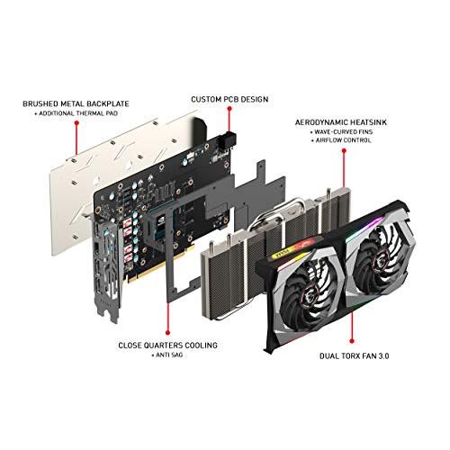 匿名配送 MSI Gaming GeForce GTX 1660 128-Bit HDMI/DP 6GB GDRR5 HDCP サポート DirectX 12 デュアルファン VR レディ OC グラフィックスカード (GTX 1660 ゲーミング X 【HOV8785146349】(31096円)