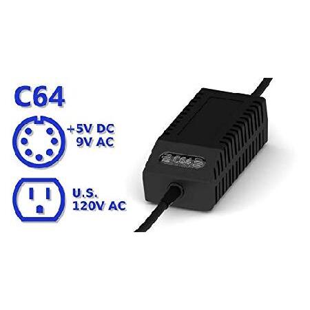 C64 PSU Modern Black US - Replacement Commodore 64 Power Supply, US Plug｜importselection｜02