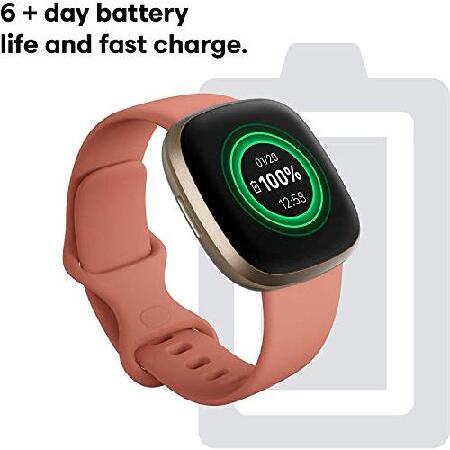 Suica対応)Fitbit Versa 3 スマートウォッチ ピンククレイ (6日間以上