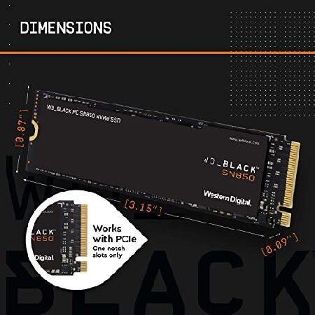 WD_BLACK 2TB SN850 NVMe 内蔵型ゲーミングSSD ソリッドステートドライブ - Gen4 PCIe M.2 2280 3D NAND 最高7,000MB/s - WDS200T1X0E｜importselection｜03