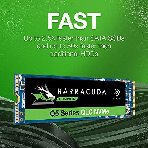 送関込み Seagate Barracuda Q5 1TB Internal SSD - M.2 NVMe PCIe Gen3 ×4， 3D QLC for D