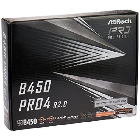 Asrock B450 PRO4 R2.0 AM4 AMD Promontory B450 SATA 6Gbps ATX AMD マザーボード｜importselection｜05