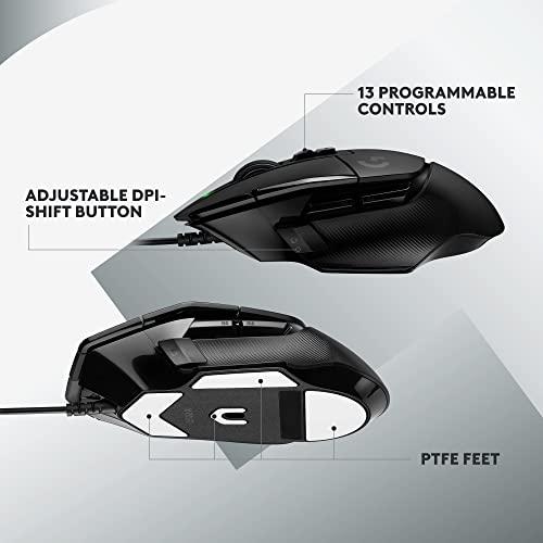 Logitech G502 X Wired Gaming Mouse - LIGHTFORCE hybrid optical-mechanical primary switches, HERO 25K gaming sensor, compatible with PC - macOS/Windows｜importselection｜05