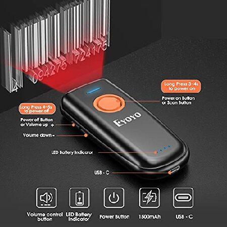 Eyoyo 1D Linear Wireless Barcode Scanner Bluetooth,Fast＆Accurate Scanning,Volume Adjust Button,Battery Level Indicator,Mini Portable Pocket Inventory｜importselection｜02