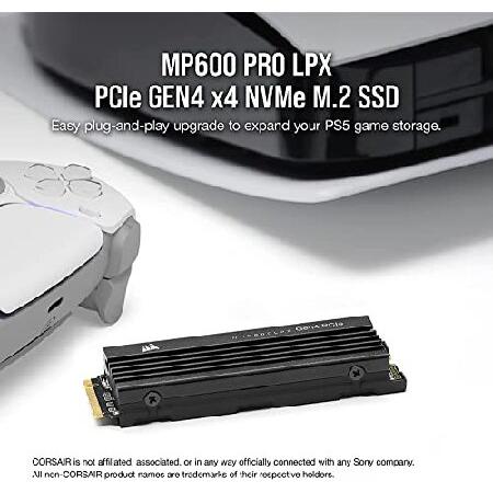 CORSAIR MP600 PRO Low Profileシリーズ 2TBモデル (LPX PCIe Gen4 x4 NVMe M.2) SSD メモリ CSSD-F2000GBMP600PLP PS5拡張適用｜importselection｜02