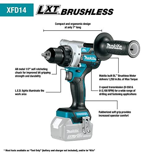 Makita XFD14T 18V LXT&#xAE; Lithium-Ion Brushless Cordless 1/2" Driver-Drill Kit｜importselection｜02