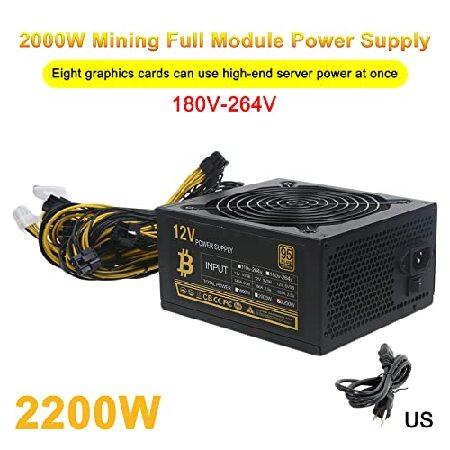 yunestry 1800W 2000W 2200W Power Supply for 8 Cards ATX PSU Bitcoin Mining Machine PSU 95% Efficiency Mining Power 180-260V Mining Power Supply 2200w 人気・おすすめ｜使いやすい・旅行におすすめ セール中 全国発送 即出荷モデル