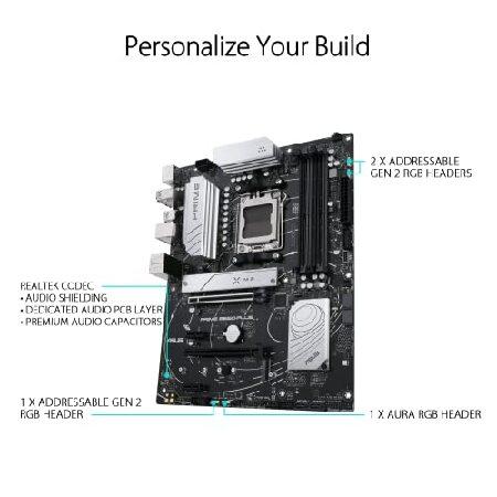 クーポン配布中交換無料 ASUS Prime B650-PLUS AMD B650(Ryzen 7000) ATXマザーボード(DDR5、PCIe 5.0 M.2、2.5GBイーサネット、DisplayPort、HDMI(R)、USB 3.2 Gen 2 Type-C(R)、フロン