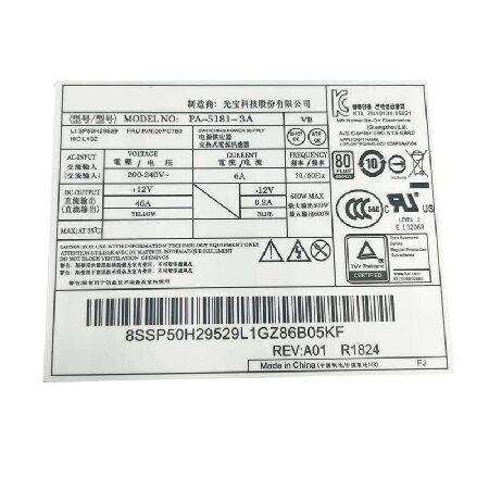 26【新品未使用】 PSU for TFX 5060 410 510 610 710 10Pin 600W Power Supply PA-5181-3A FSP500-20TGBAB HK280-72PP FSP210-20TGBAB PCE025 【IQY8051660986】(28500円)
