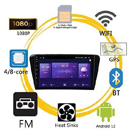 Android 12 Car Stereo Radio for Skoda Octavia 2013-2018 9in Hd Touch Screen Bluetooth 5.0, with USB/Sd A/Fm Audio Receiver, Subwoofer, Apple Carplay｜importselection｜02