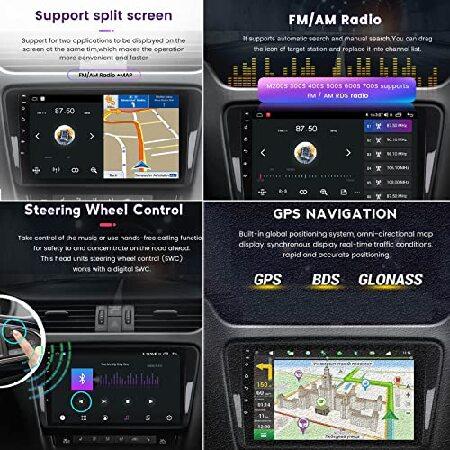 Android 12 Car Stereo Radio for Skoda Octavia 2013-2018 9in Hd Touch Screen Bluetooth 5.0, with USB/Sd A/Fm Audio Receiver, Subwoofer, Apple Carplay｜importselection｜06