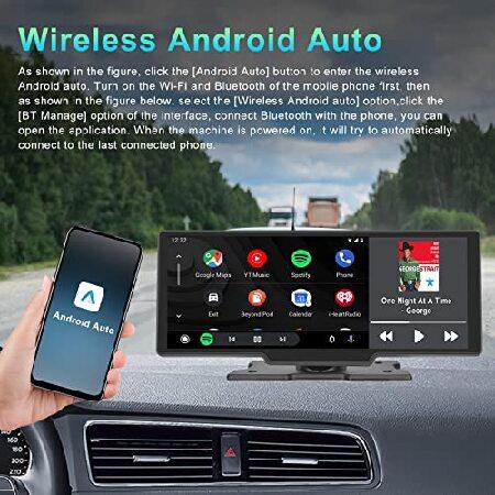 ポータブルオーディオ一体型ナビゲーション カーオーディオ無線Carplay ＆ Android Auto 10インチ タッチスクリーン 車載用マルチメディアプレーヤー Bluetooth5｜importselection｜03