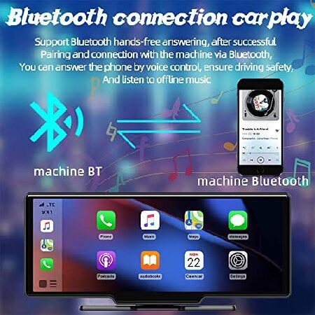 ポータブルオーディオ一体型ナビゲーション カーオーディオ無線Carplay ＆ Android Auto 10インチ タッチスクリーン 車載用マルチメディアプレーヤー Bluetooth5｜importselection｜04