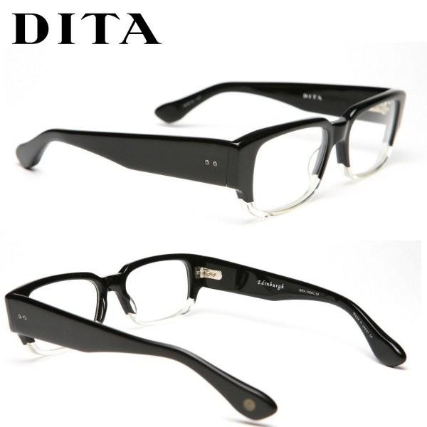 Dita（ディータ） 伊達 眼鏡 メガネ スクエア Edinburgh ブラック