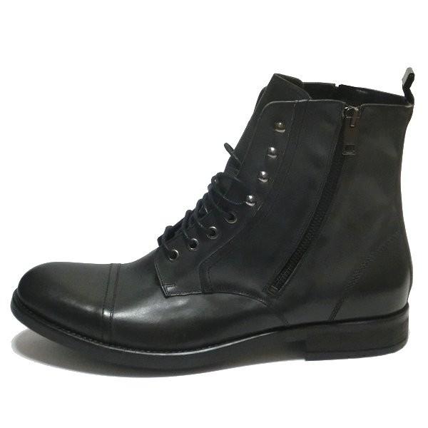 ディーゼル DIESEL レザー レースアップ ブーツ メンズ ブラック D