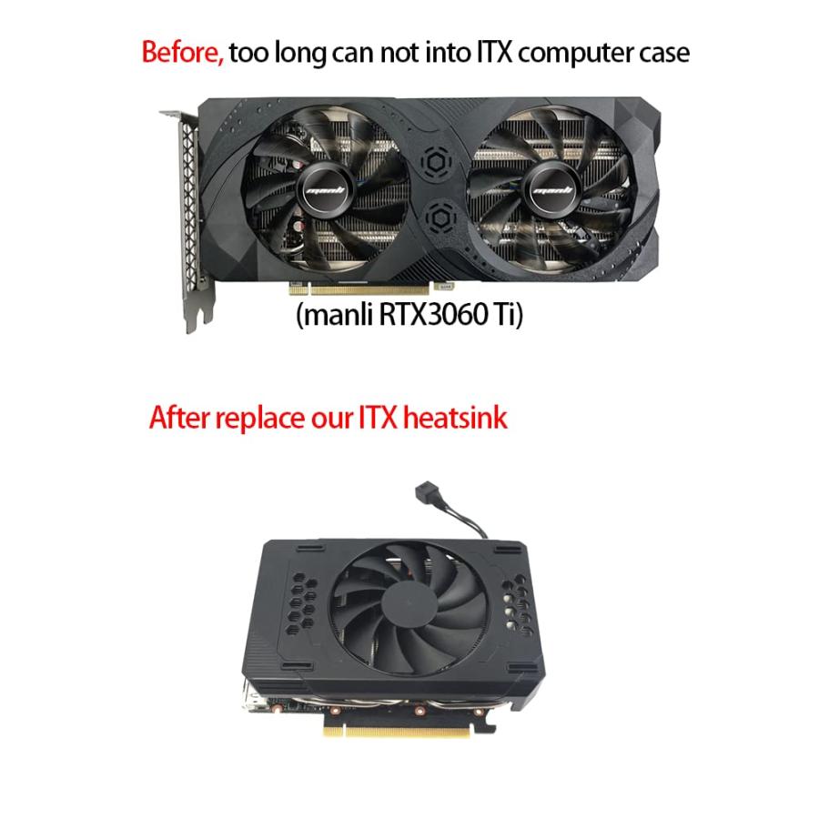 大阪府の inRobert DIY ITX RTX3060 Ti ヒートシンク ファン付き RTX A4000マイニンググラフィックカード用