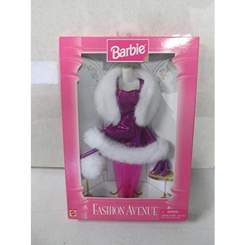 Mattel Barbie Fashion Avenue Purple Dress With Fur