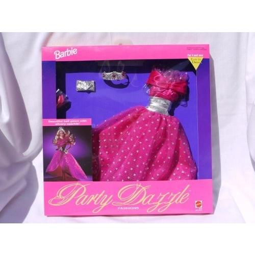 Barbie Party Dazzle Fuchsia and Silver Dot Gown (1992)