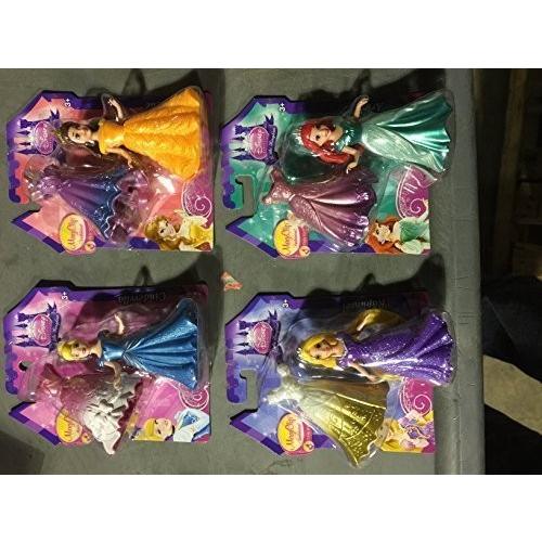 Disney Princess Little Kingdom MagiClip Doll Set of Belle, Ariel, Rapunzel  Cinderella