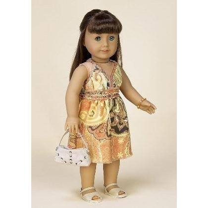 Paisley Sun Dress. Complete Outfit with Sandals. Fits 18" Dolls like American Girl?