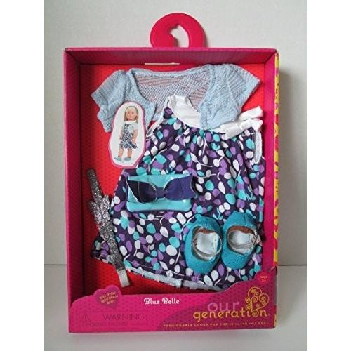 Our Generation Blue Belle Fashionable Looks Dress, Shoes  Accessories for 18 Inch Dolls