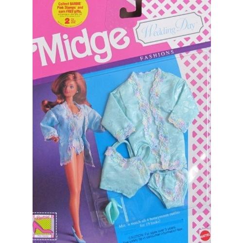 Barbie MIDGE WEDDING DAY FASHIONS Honeymoon SLEEPWEAR Outfit ((1990)