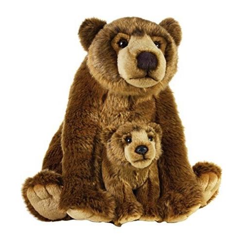 National Geographics Grizzly Bear Stuffed Animals Plush Family Set (3 Piece)， Medium