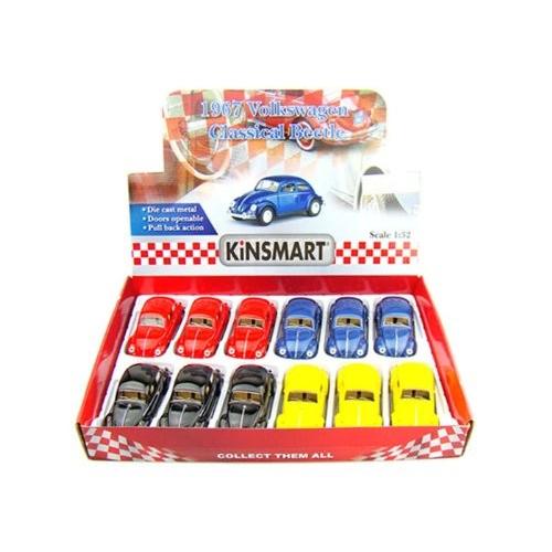 Kinsmart (キンスマート) Set of 12 - 1967 VW Beetle (ビートル) 1/32 KM05057-12SET ミニカー ダイキャ