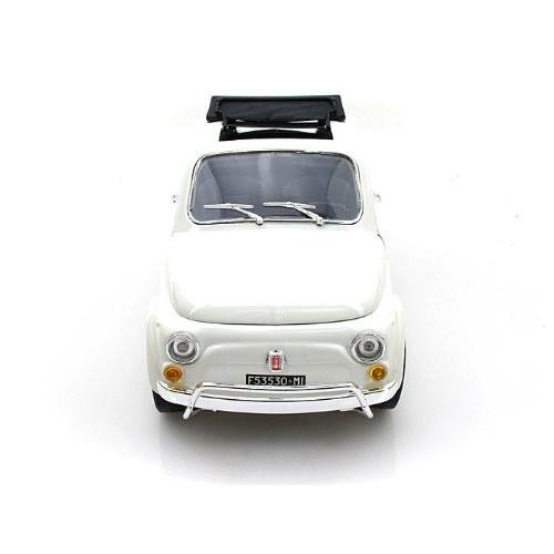 米政府 BBurago 1968 Fiat 500 F w/ Roof 1/18 White BB12035-WH ミニカー ダイキャスト 自動車