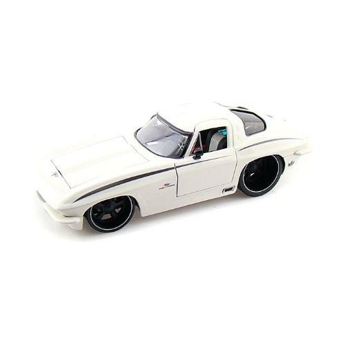 【国際ブランド】 Jada Toys (ジャダトイズ) 1963 Chevy (シボレー) Corvette Sting Ray 1/18 White JA96470-WH ミニカー ダ ミニカー