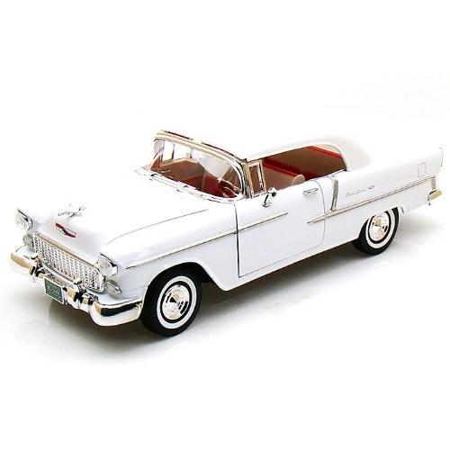 直販大セール 1955 Chevy (シボレー) Bel Air Convertible 1/18 White MM73184-WH ミニカー ダイキャスト 自動車