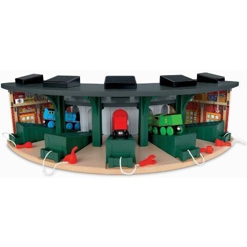 きかんしゃトーマス　木製レールシリーズ　デラックス操車場 きかんしゃトーマス（ラーニングカーブ） デラックス操車場 きかんしゃ