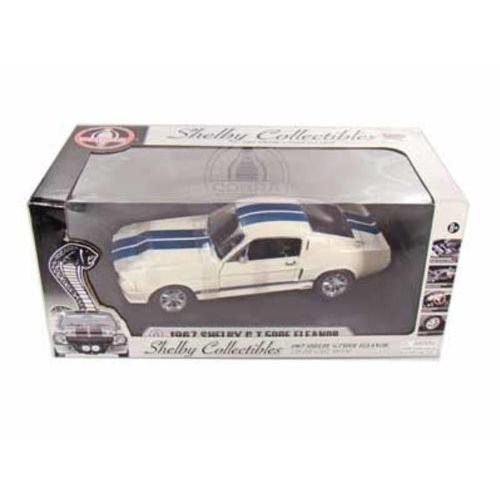 Movie & TV Cars 1967 Shelby GT 500E Eleanor Chase Car 1/18 White w/Blue Stripes SCDC500E08 ミニカー