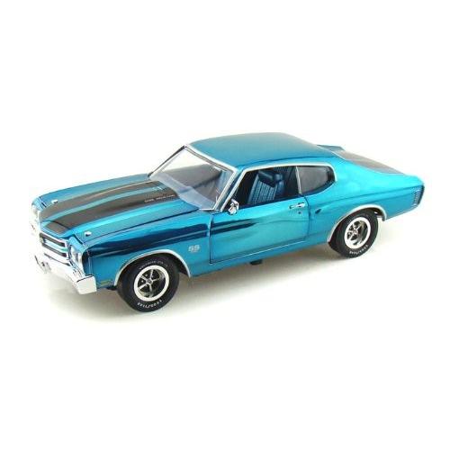 Auto World 1970 Chevy (シボレー) Chevelle SS 396 (100th Anniversary) 1/18 Blue Chrome AWAMM801 ミニ
