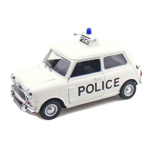 Kyosho (京商) 1968 Mini Copper S Police 1/18 White KY08104P ミニカー ダイキャスト 自動車