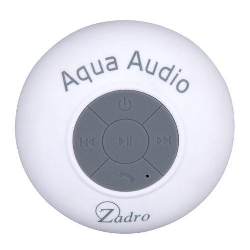Zadro The Original Aqua Audio Water Resistant Bluetooth Wireless Shower Speaker, White