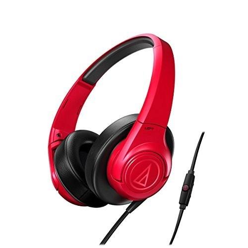 ヘッドホン ヘッドフォン AudioTechnica ATH-AX3IS SonicFuel Over-Ear Headphones (Red)
