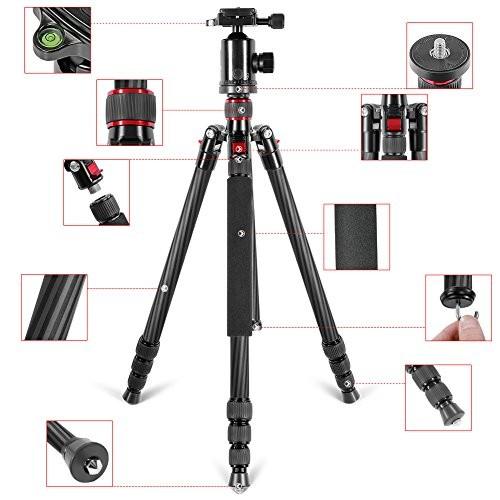 日本正規代理店品 NEEWER 66インチポータブル軽量カーボンファイバー製