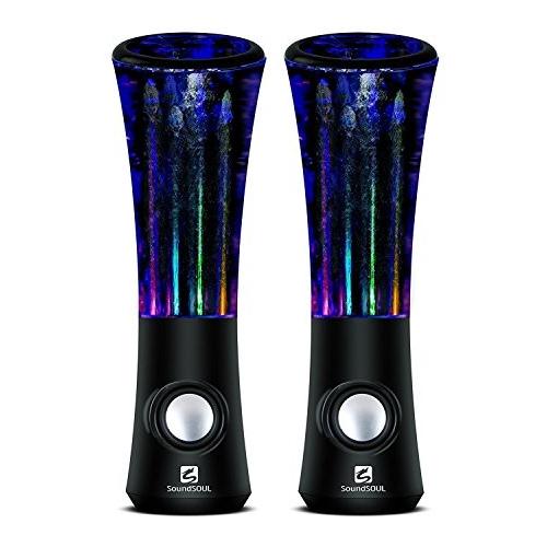 SoundSOUL Fountain Dancing Bluetooth Speakers, Black