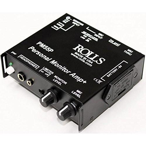 Rolls PM55P 2 Channel AC/DC Personal Monitor Headphone Amplifier with Optical Limiter