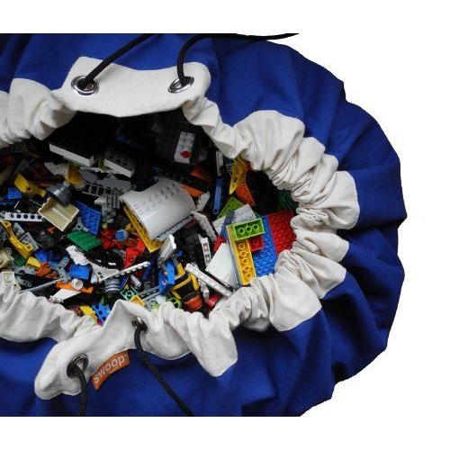通販のお買物 おもちゃ収納バッグ Swoop Bag Original Toy Storage Bag + Playmat， BLUE
