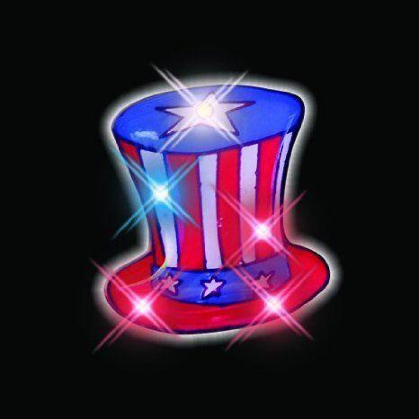American Top Hat Flashing Blinking Light Up Body Lights Pins (25-Pack) おもちゃ