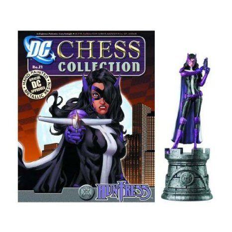 DC Chess フィギュア 人形 & Collector Magazine #21 Huntress White Rook フィギュア おもちゃ 人形