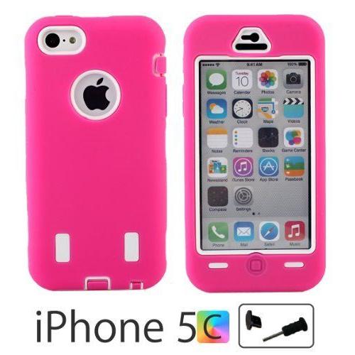 iCustomized (TM) Pink and White Rugged Heavy Duty Hard Dual Layer Weather and Water Resistant Case(14200円)