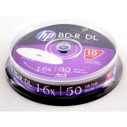 HP BD-R 6X 50GB Dual Layer White Inkjet Printable 10PK Cake Box