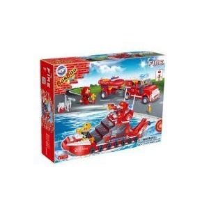 BanBao Fire Car and Ship Toy Building Set, 392-Piece ブロック おもちゃ