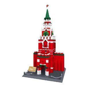 Russian Spasskaya Tower of Moscow Kremlin Russia Building Blocks 1044 Pcs Huge Gift Box !! Lego (