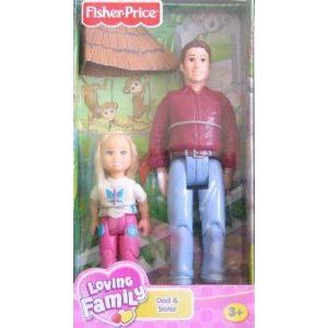 Fisher Price (フィッシャープライス) Loving Family Dollhouse (ドールハウス) Figures: Dad & Sister