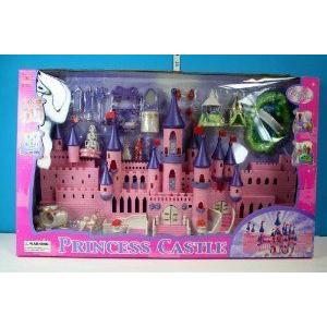 Banaghans 60cm Pink Princess Castle With Horse And Carraige And Accessories (bt17)